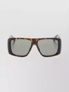 Saint Laurent Rectangular Tortoiseshell Sunglasses Dark Lenses In Brown