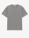 Saint Laurent Cassandre Cotton Blend T-shirt In Gray