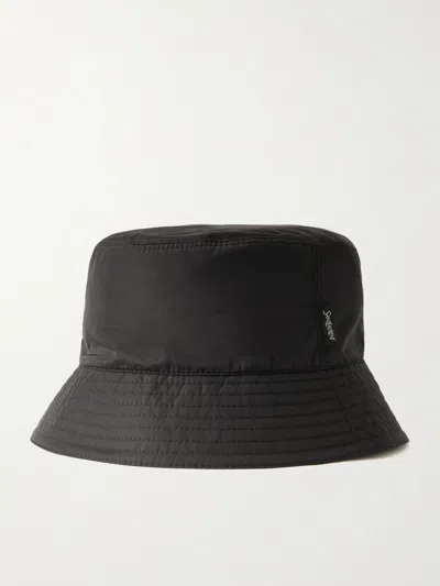 Saint Laurent Recycled Shell Bucket Hat In Black