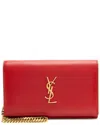 Saint Laurent Red Calfskin Kate Chain Wallet (authentic Pre-loved)