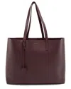 Saint Laurent Red Calfskin Large Shopping Tote (authentic Pre-loved)