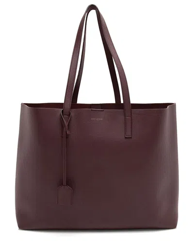 Saint Laurent Red Calfskin Large Shopping Tote (authentic Pre-loved)