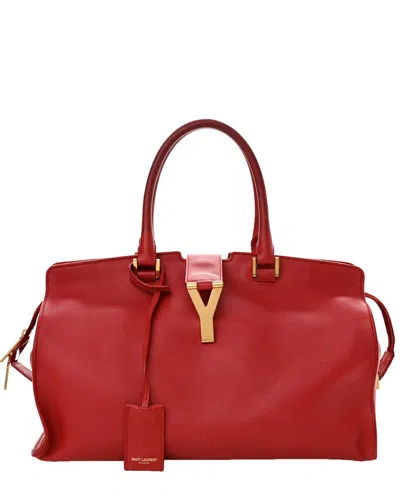 Saint Laurent Red Calfskin Leather Medium Classic Y Cabas (authentic Pre-  Loved)