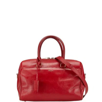 Pre-owned Saint Laurent Red Color Leather Handbag Shoulder Bag ()
