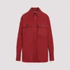 Saint Laurent Saharienne Long-sleeved Shirt In Red