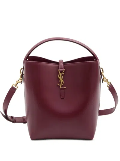 Saint Laurent Red Le 37 Bucket Bag In Burgundy
