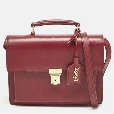 Pre-owned Saint Laurent Red Leather High School Top Handle Bag