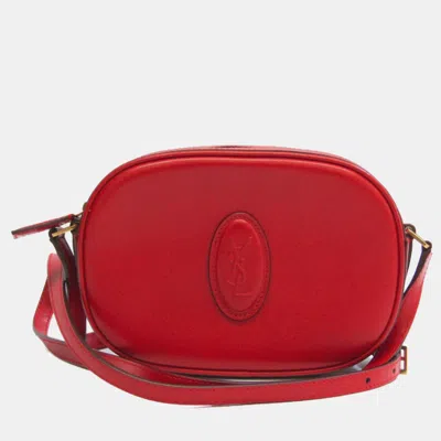 Pre-owned Saint Laurent Red Leather Le 61 Camera Bag