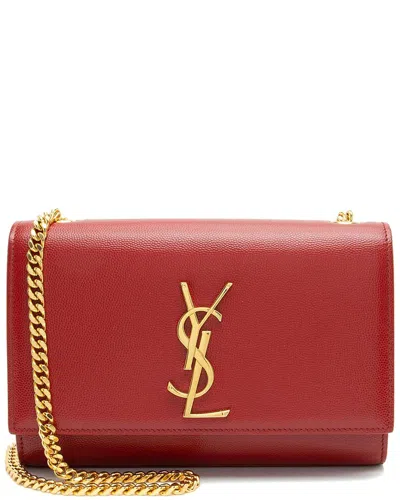 Saint Laurent Red Leather Monogram Kate Small Shoulder Bag (authentic Pre-  Loved)
