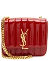 Saint Laurent Red Leather Monogram Vicky Small Shoulder Bag (authentic Pre-loved) In Red