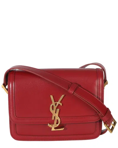Pre-owned Saint Laurent Red Leather Small Solferino Satchel (authentic Pre-loved)