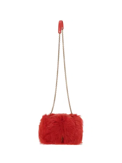 Saint Laurent Red Logo Shoulder Bag