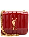 Saint Laurent Red Patent Leather Monogram Vicky Small Shoulder Bag (authentic  Pre-loved)
