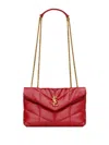 Saint Laurent Mini Puffer Toy Shouder Bag In Red
