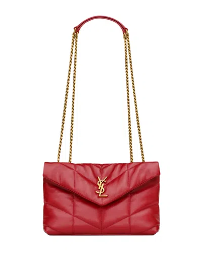 Saint Laurent Red Toy Puffer Shoulder Bag In Red Danger