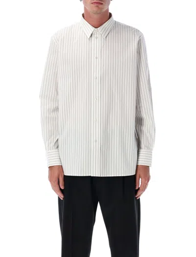 Saint Laurent Refined Lines Shirt - Size 41 In Neutral