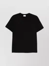 Saint Laurent Regular Fit Crew Neck Short Sleeve T-shirt In Black
