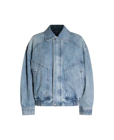 Saint Laurent Relax Zip Blouson In Blue