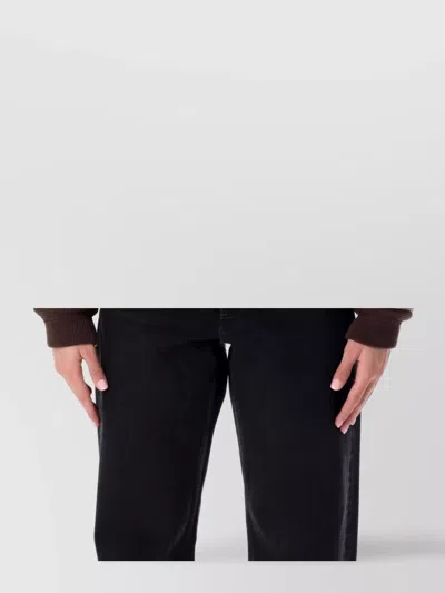 Saint Laurent Relaxed Fit Leather Bomber Jacket In Black