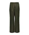 Saint Laurent Twill Trousers With Back Pockets And Elastic Waistband In Black