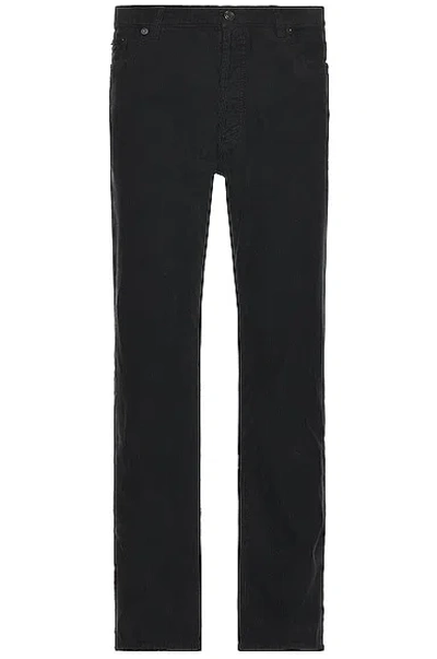 Saint Laurent Relaxed Mid Waist Corduroy Pant In Black