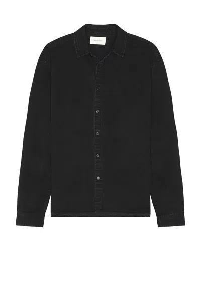 Saint Laurent Relaxed Shirt Cassan In Raven Black