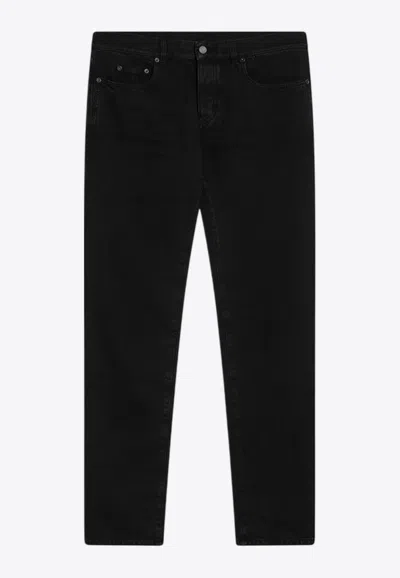 Saint Laurent Relaxed Slim Denim Pants In Black
