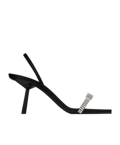 Saint Laurent Rendez-vous Slingback Snadals In Black