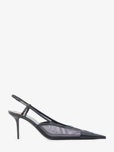 Saint Laurent Rene Mesh Slingback Pumps In Multi
