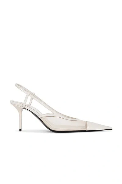 Saint Laurent Renee Pump Slingback In White