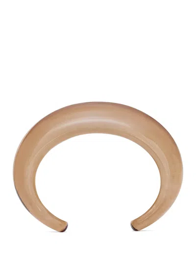 Saint Laurent Resin Bracelet In Beige