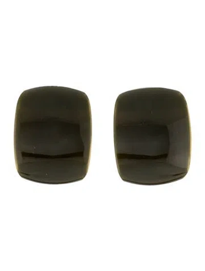 Pre-owned Saint Laurent Resin Clip-on Earrings In Multicolor