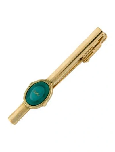 Pre-owned Saint Laurent Resin Logo Tie Clip In Multi