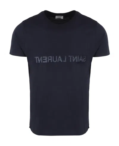 SAINT LAURENT SAINT LAURENT LOGO PRINTED CREWNECK T-SHIRT