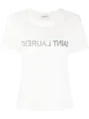 Saint Laurent Reverse Logo-print T-shirt In White
