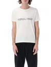 Saint Laurent Reverse Logo T-shirt 'naturel/noir' In White