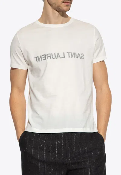 SAINT LAURENT REVERSE LOGO T-SHIRT