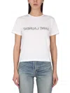 Saint Laurent Reverse Logo T-shirt In White