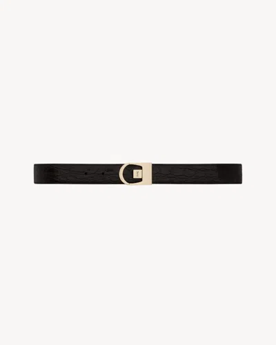 Saint Laurent Reversible Belt In Black