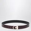 Saint Laurent Reversible Calf Leather Belt In Black