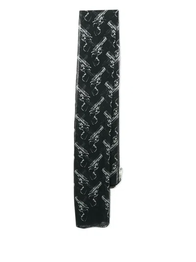 Pre-owned Saint Laurent Revolver-print Scarf