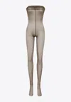 Saint Laurent Tights Jumpsuit In Brown