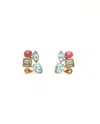 Saint Laurent Rhinestone Clip-on Earrings In Gold