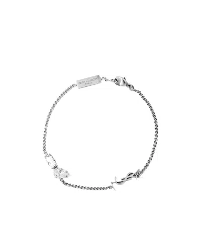 SAINT LAURENT RHINESTONE INLAID BRACELET