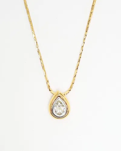 Saint Laurent Rhinestone Pendants Necklace