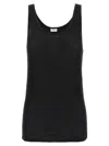 Saint Laurent Semi Transparent Top In Black In Black