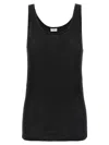 Saint Laurent Semi Transparent Top In Black In Black