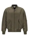 Saint Laurent Serge Bomber Jacket Puffer Jackets Green In Green