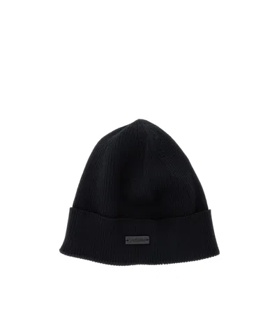 Saint Laurent Ribbed Hat In Black