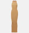 Saint Laurent Sleeveless Long Dress In Green